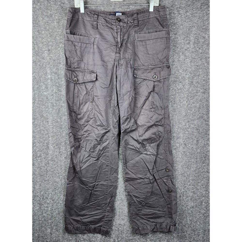 Gap Cargo Pants Women Size 6 Gray Utility Straight Leg Multi Pocket RN54023